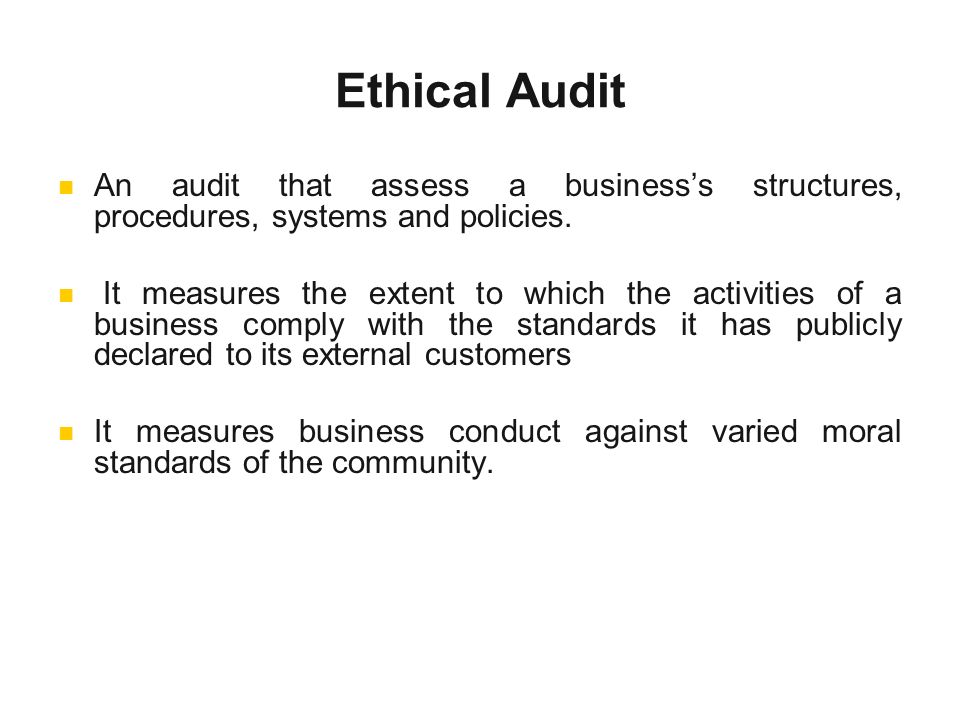 Ethical audit report for kfc